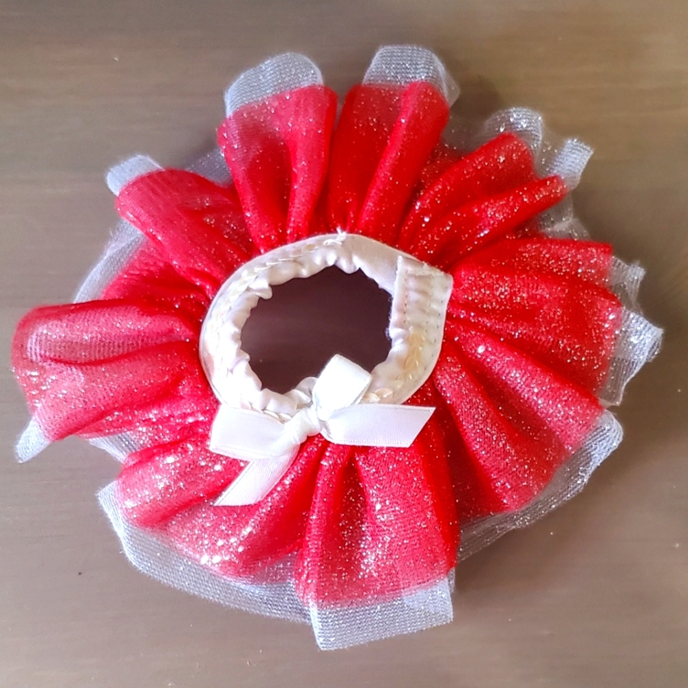 Sparkling Red and White Glitter Original The Elf On A Shelf Skirt